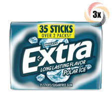 3x Packs Wrigley's Extra Polar Ice Chewing Gum 35 Stick Packs Fast Shipping