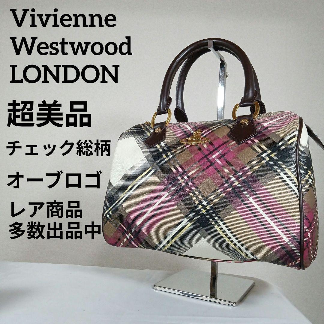 Vivienne Westwood H London Handbag Pvc Plaid Pattern Women Orb 