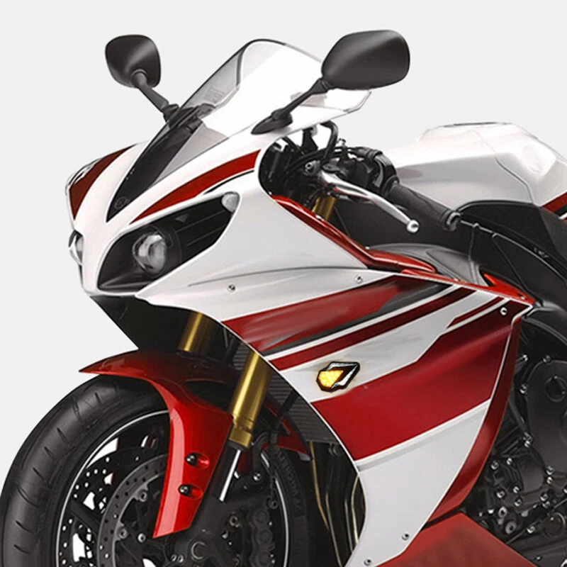 For Universal Motorcycle Amber White LED Turn Signal Indicator Blinker Light 12V - Image 3 of 4