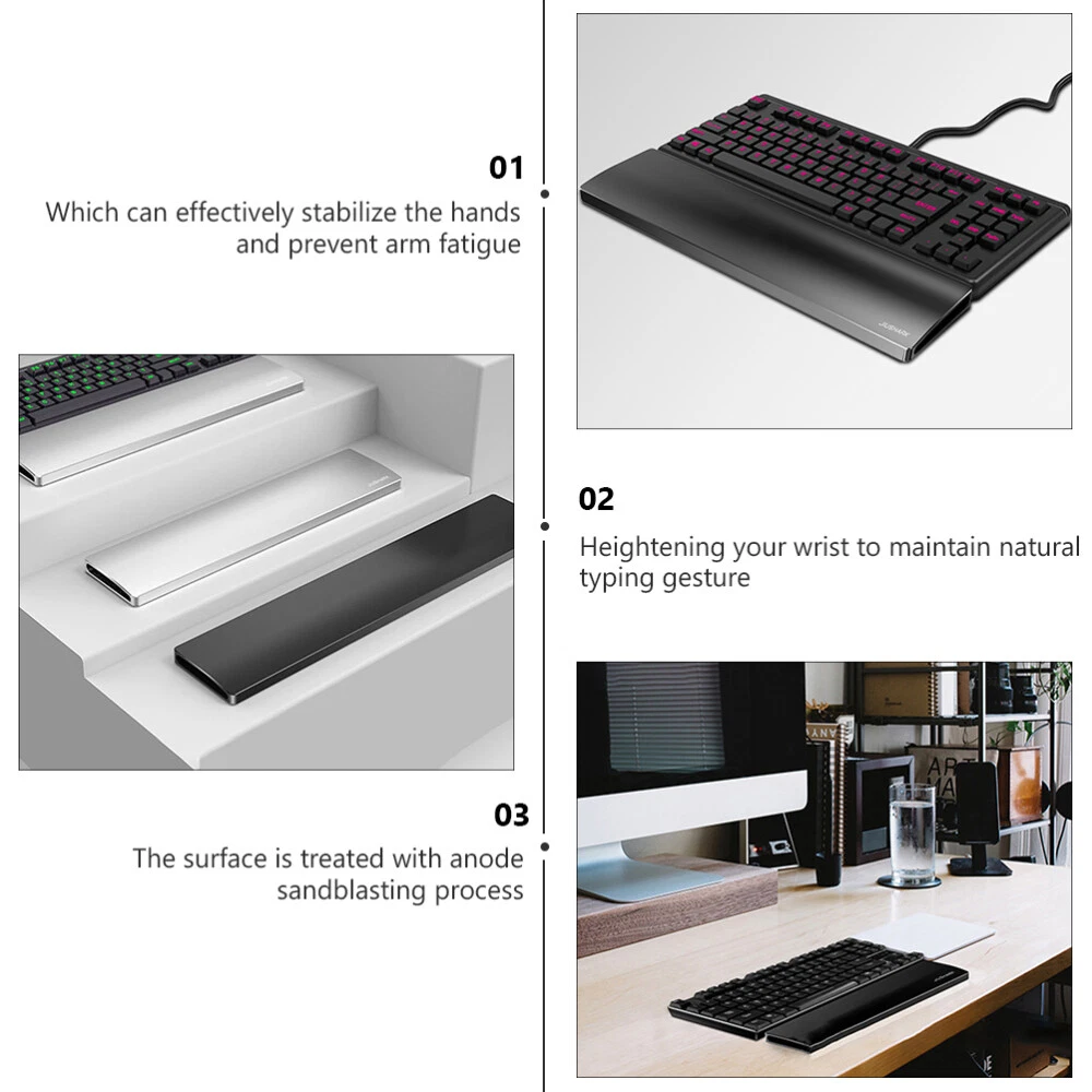 Aluminum Mechanical Keyboard Wrist Rest for 87 Keys, Alloy Hand Support