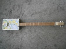 4 String Cigar Box Canjo Churchills Cookie Tin Electric Acoustic Dulcimer Guitar