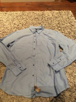 Designer Massimo Dutti Striped Blue Shirt Size L