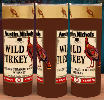 Wild Turkey 8 Year Kentucky Straight Bourbon Whiskey Cup Mug Tumbler