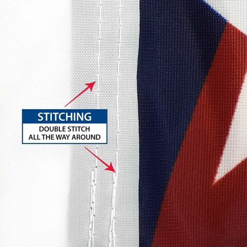 2 Pack Open Blue White 2.5'x11.5' Advertising Poly Swooper Feather Super Flag - 第 5/6 張圖片