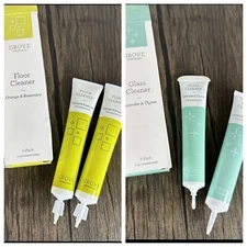 Grove Collaborative Glass & Floor Cleaners Concentrate 2 Tubes/Package Natural