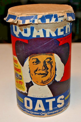 1950s Quaker Oats Container - Gabby Hayes Comics, China, Silverware Promos