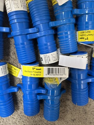 Apollo 1 in. Barb Insert Blue Twister Polypropylene Coupling