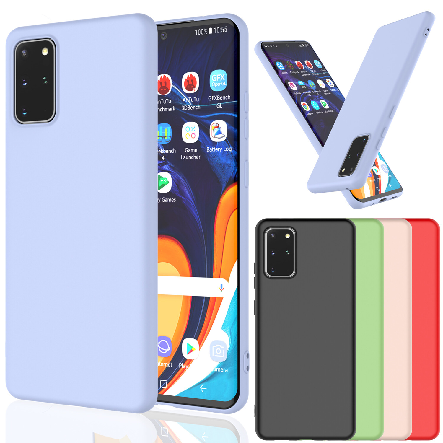 For Samsung Galaxy S20 Plus S20 Ultra 5G Case Silicone Shockproof Soft TPU Cover