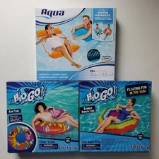 Swimming Pool Float 2 H20 GO Inflatable Tube 1 Aqua Hammock Lounge Drifter Water