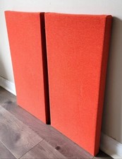 4 Sound Absorbing Acoustic Wall Panels in Orange - SET of 4