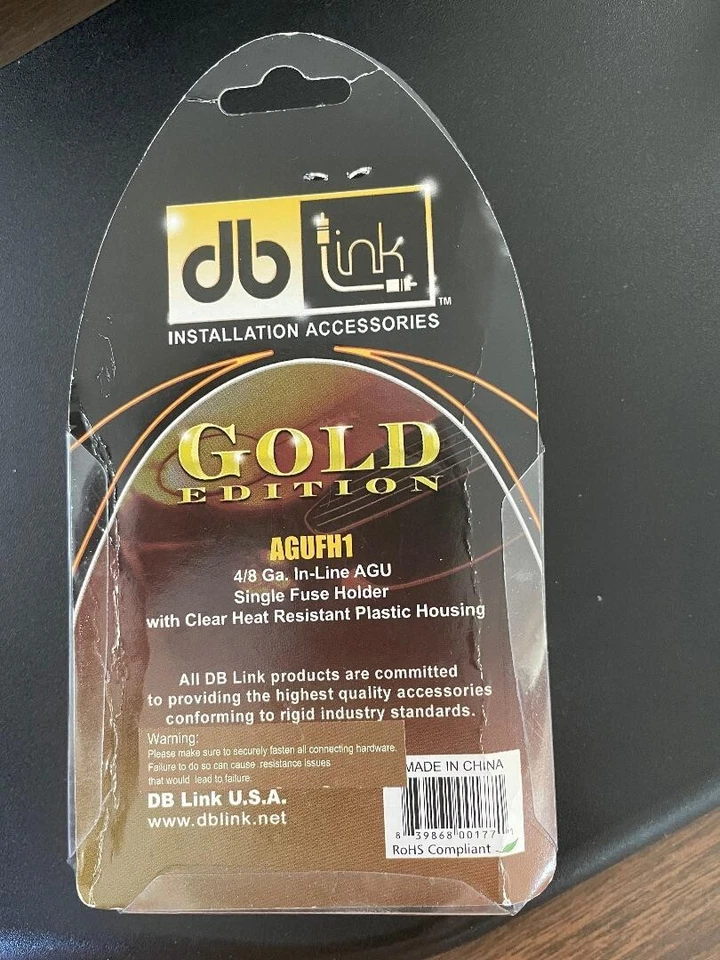 db Link Installation Accessories AGUFH1 Gold Edition Single Fuse Holder Heat Res - Image 2 of 3