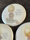 3 Vintage 80s Precious Moments Pinback Buttons Jesus Loves Me That's Book for Me — photo 4