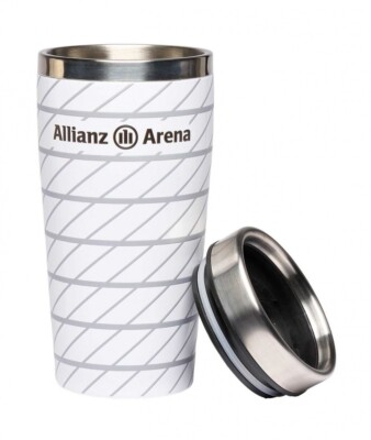 FC Bayern München Thermobecher - Allianz Arena - weiß Kaffee Becher FCB