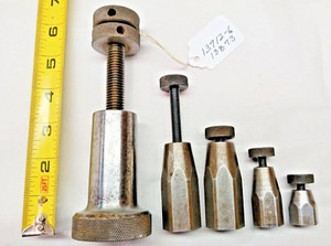 Lot of (5) Machinists Set Up Jacks, Range is 1-1/4" up to 6",  Made by Toolmaker