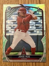 2023 Bowman Chrome 1st Bowman Jorge Ruiz Lunar Glow Refractor BCP-123 Angels