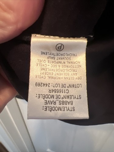 Vestido corto Theory Talla Pequeña negro manga 3/4 tejido elástico con bolsillos - Imagen 7 de 8