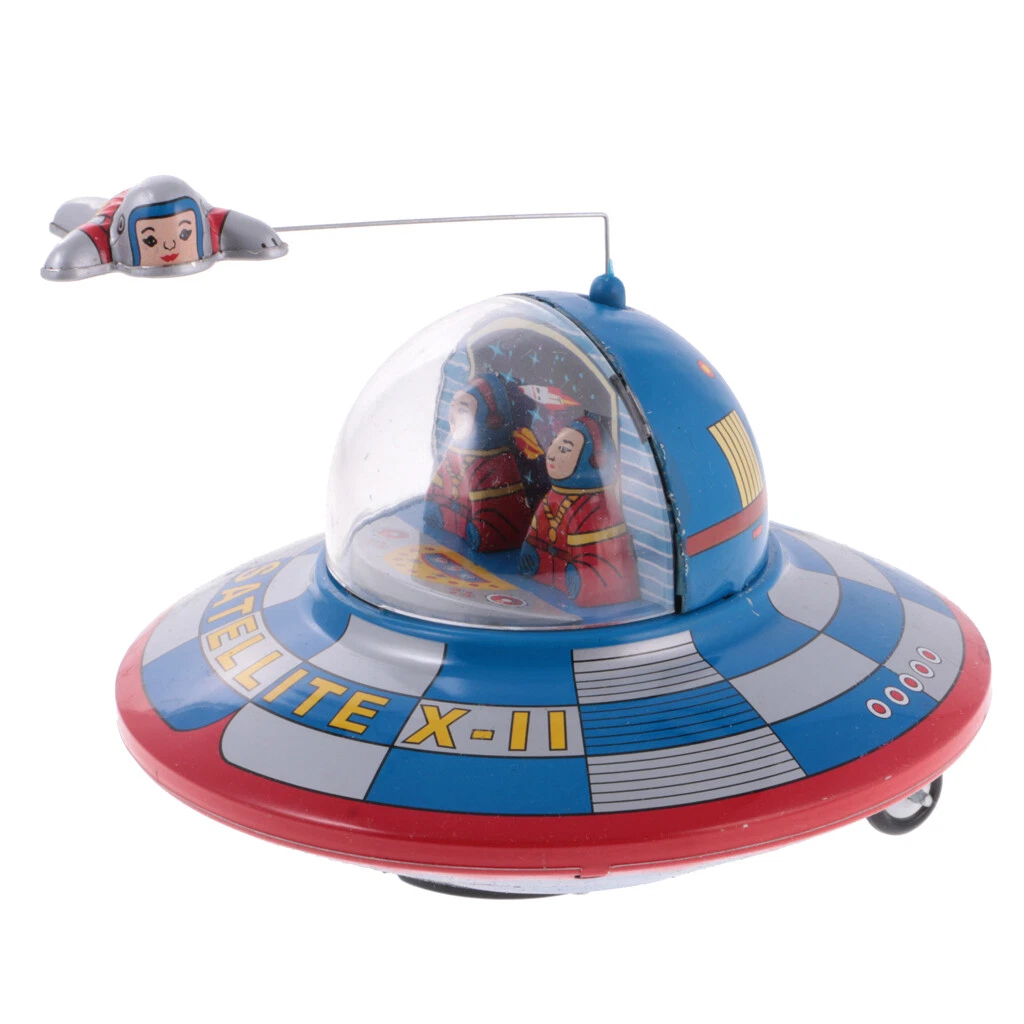 Retro Space Ship Satellite Clockwork Metal Collectible Wind Up Tin Toy Gift  | eBay