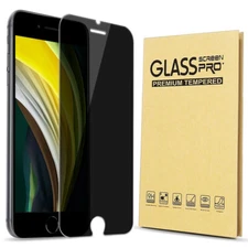 Privacy Tempered Glass Anti-Spy Screen Protector For iPhone SE 2022/SE3/3rd Gen