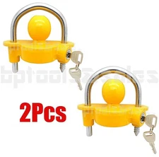 Lot of 2 Universal Trailer Ball Hitch Coupler Lock Ball Tongue 1-7/8" 2" 2-5/16"