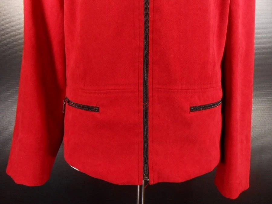 Hermosa Chaqueta Cortavientos Para Mujer 10P Pequeña Talla 10 Colección JM Roja LS Cremallera Foto 3 de 4