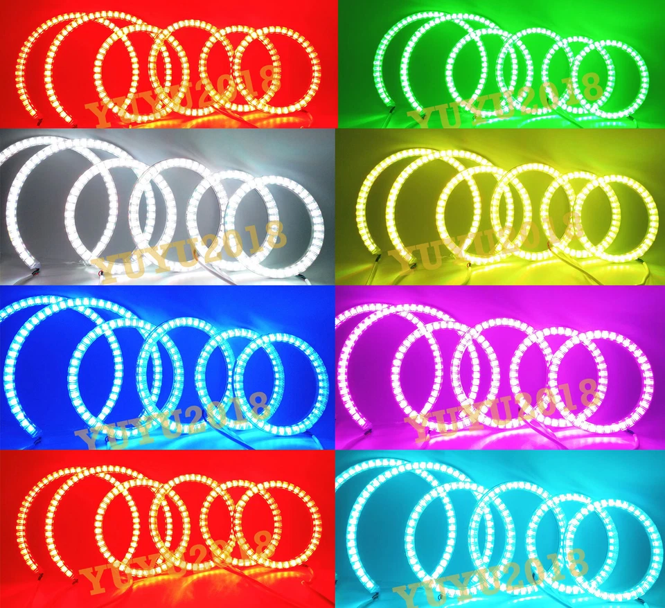 Anillos de halo LED RGB para Dodge Durango 11-13 faro de coche ojo de ángel anillo de halo DRL Foto 2 de 4