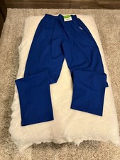 LANDAU WOMENS SCRUB PANTS XS BLUE NEW WITH TAGS ELASTIC WAIST