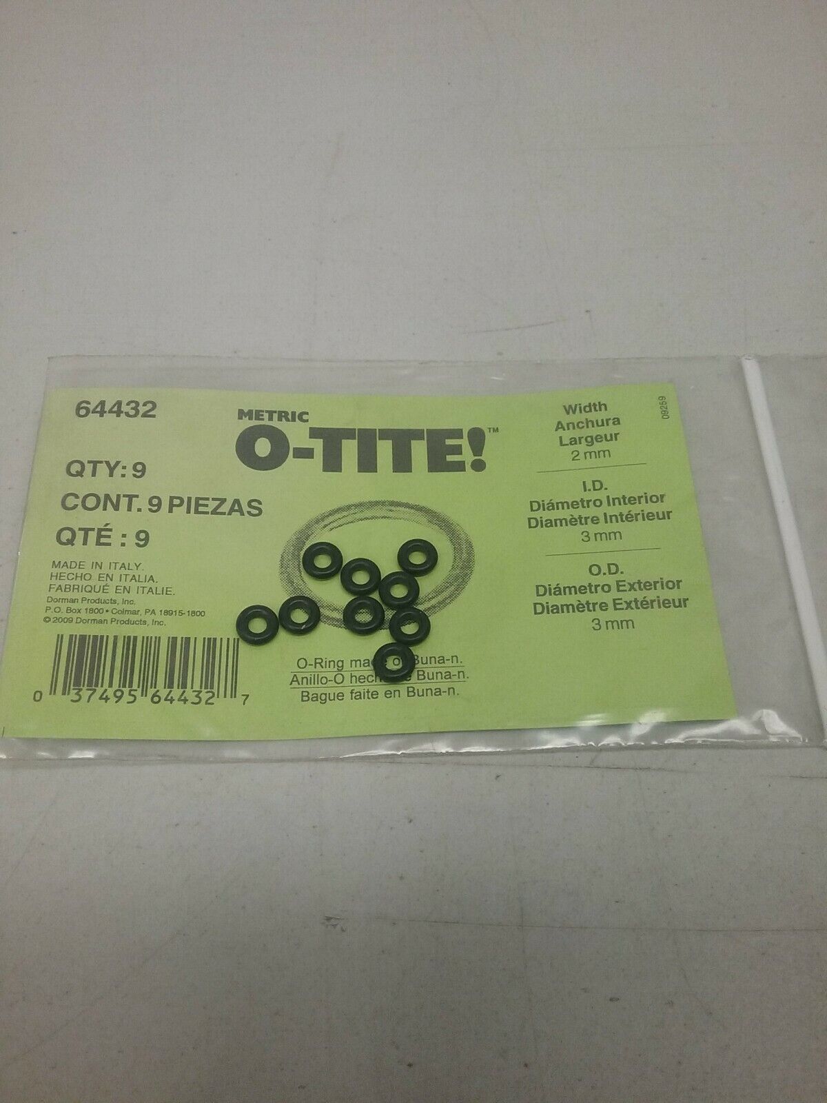 64432 Dorman O Rings Width 2mm Quantity 9 Pieces eBay