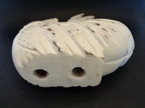 LARGE CARVED WOODEN COCKEREL / ROOSTER PAINTED CREAM maybe COMBINE POSTAGE - Picture 6 of 7