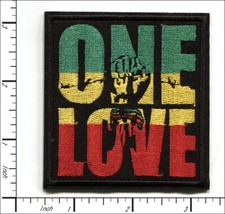 18 Pcs Embroidered Iron on patches One Love 72x77mm AP025oL