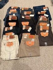 Men's Levi's 501 Button Fly Original Fit Jeans 32-46 Waist Sizes New 34 36 38 40