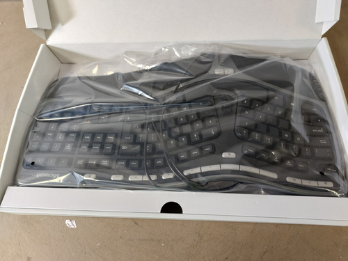 MICROSOFT NATURAL ERGONOMIC WIRED KEYBOARD 4000 V 1.0. untested - Picture 2 of 4