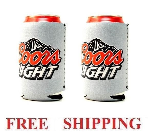 COORS LIGHT 2 BEER CAN HOLDERS COOLER COOZIE COOLIE KOOZIE HUGGIE NEW