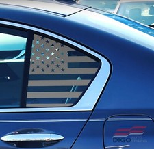 2013-2017 Honda Accord Rear Window American Flag Decals Sticker Matt Black 2013-2017 Honda Accord Rear Window American Flag Decals Sticker Matt Black