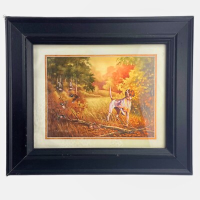 Peggy Thatch Sibley Art Print Framed Hunting Pointer Dog Finding The Game 1997