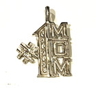 925 STERLING SILVER # 1 Mom mother day Charm pendant estate 2.0g vintage school — photo 2