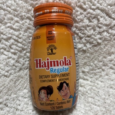 Dabur Hajmola 120 Tablets Regular Dietary Supplement - Exp 08/2026 - Sealed