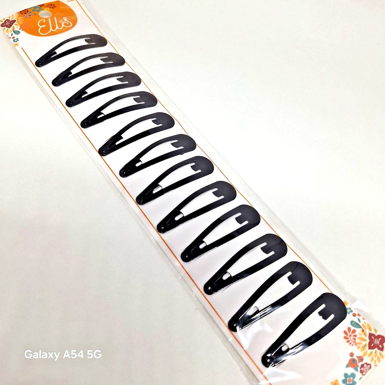 12 PCS Black Snap Hair Clips – Metal Side Hairpins Styling for Women & Girls