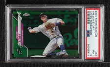 2020 Topps Chrome Green Refractor 68/99 Trevor Story #59 PSA 9 MINT 07b3