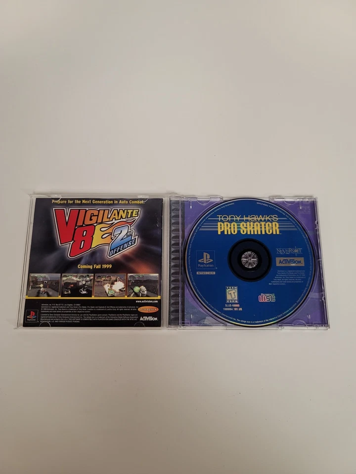 Tony Hawk's Pro Skater (Sony PlayStation 1, 1999) PS1 Black LABEL - Image 3 of 4