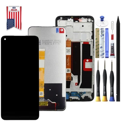 LCD Display Touch Screen Digitizer Frame Assembly For OnePlus Nord N200 5G USA