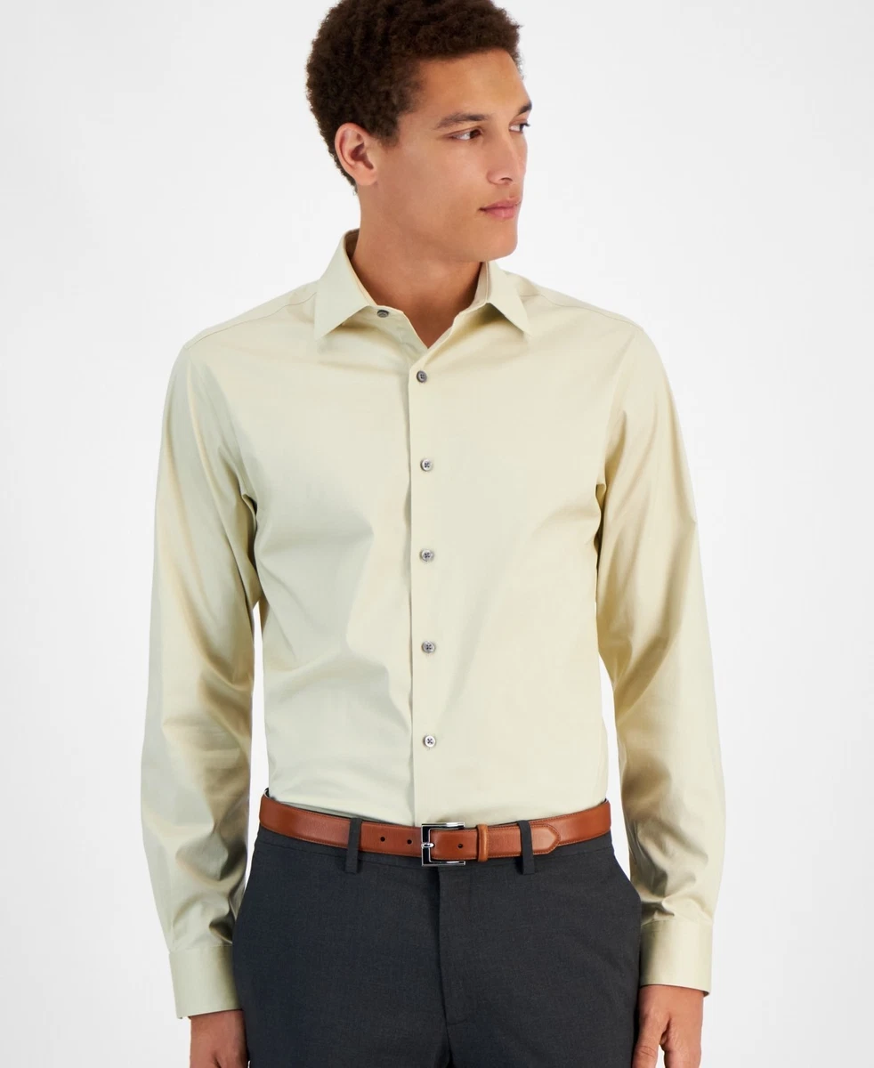 straight fit dress pants men Beige Slim Fit Suit For Wedding EU48/US38