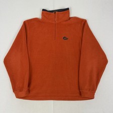 Lowe Alpine Polartec 1/4 Zip Fleece Made In Portugal Vintage 90s Orange Mens L