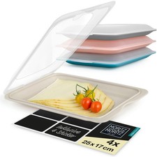 4er Set Aufschnittboxen stapelbar - Frischhal...