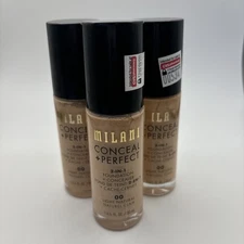 3pk Milani LIGHT NATURAL 00 Conceal + Perfect 2-in-1 Foundation + Concealer 1oz