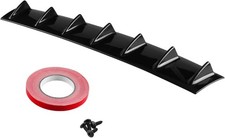 33.5" Universal Rear Bumper Lip Diffuser Shark Fin 7 Wing Glossy Black ABS