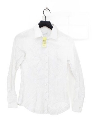 Hawes & Curtis Women's Shirt UK 8 White 100% Cotton Long Sleeve Collared Basic