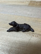 vintage lead figure, Brown Dog Laying Down. Box 297