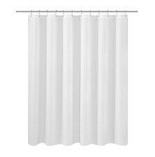 N Y HOME Short Fabric Shower Curtain Liner 60 inches Long, Hotel , Machine Washa