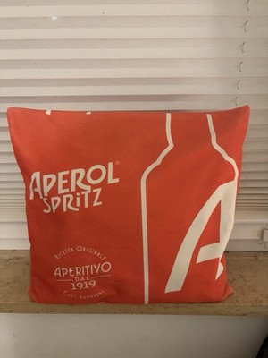 Cushion, Aperol, Used, Orange, Vintage, Retro, 40x40, Original, Aperol Spritz