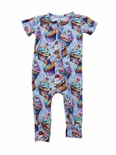 Bums Roses Size 18-24 Months Frosting Filled Wishes Cupcake Bamboo Romper